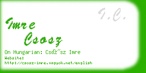 imre csosz business card
